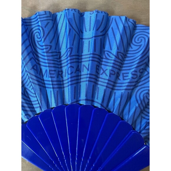 US Open Tennis 2025 Hand Fan NEW American Express Merch Light / Dark Blue 9" - Picture 4 of 6